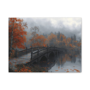 Autumn Landscape Canvas Print, Cozy Home Decor, Fall Artwork for Living Room, Gift for Nature Lovers, Fall Themed Wall Art