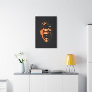 Screaming Face Art Print Canvas, Horror Wall Decor, Macabre Home Accent, Gothic Room Art, Unique Gift Idea