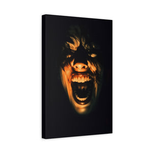 Screaming Face Art Print Canvas, Horror Wall Decor, Macabre Home Accent, Gothic Room Art, Unique Gift Idea
