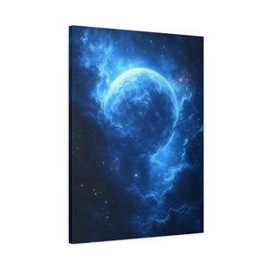 Stellar Canvas Art Print, Galaxy Wall Décor, Celestial Home Decoration, Starry Night Artwork, Cosmic Blue Decor