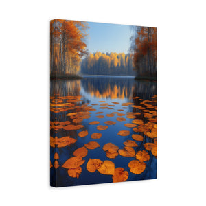 Autumn Reflections Canvas Print, Fall Decor, Nature Wall Art, Home Interior, Seasonal Artwork, Perfect Gift for All Occasions