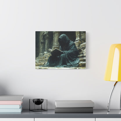 Mystical Monk Stretched Canvas Art, Dark Fantasy Wall Decor, Esoteric Home Decor, Unique Gifts for Art Lovers, Spiritual Artwork
