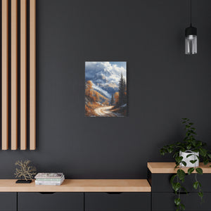 Stretched Canvas Wall Art, Scenic Mountain Landscape, Home Décor, Nature Wall Hanging, Autumn Vibes