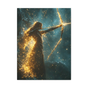 Celestial Archer Canvas Art Print, Dreamy Home Decor for Art Lovers, Gift for Her, Modern Wall Art, Bohemian Room Decor