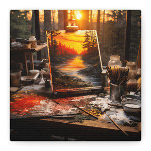 Sunset Landscape Canvas Art, Nature Decor, Home Wall Art, Gift for Art Lovers, Gallery Wrap, Modern Artwork