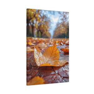 Autumn Leaf Canvas Wall Art, Nature Decor, Fall Home Decor, Seasonal Artwork, Gallery Wall, Eco-Friendly Art