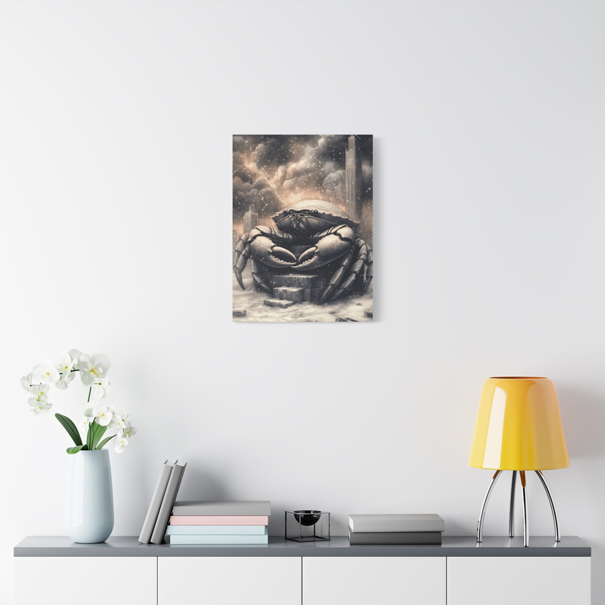 Intricate Crab Art Canvas Print, Coastal Decor, Ocean Lover Gift, Modern Wall Art, Nautical Home Accent