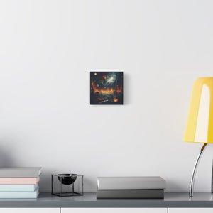 Cosmic Landscape Canvas Wall Art, Galaxy Decor, Space-Themed Home Decor, Starry Night Artwork