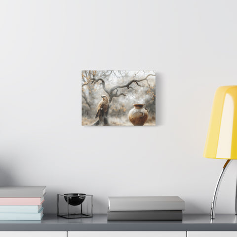 Nature-Inspired Matte Canvas Print, Wall Art, Bohemian Home Decor, Gift for Bird Lovers, Rustic Wall Decor, Wildlife Artwork