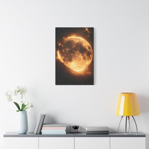 Stretched Canvas Wall Art - Radiant Moon Design