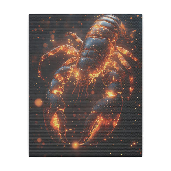 Canvas Art, Scorpio Astrological Sign, Stretched Canvas Print, AI Art, Matte Finish, Home Decor Wall Art