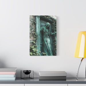 Creepy Gothic Canvas Art, Spooky Decor for Halloween, Wall Art, Unique Gift for Goth Lovers, Eerie Home Decoration