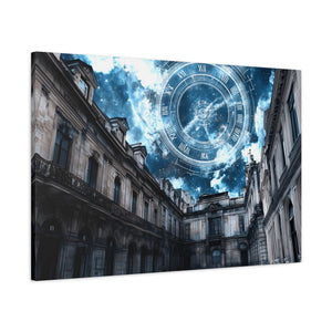 Sky Clock Matte Canvas Art | Unique Home Décor, Wall Art, Gift for Art Lovers
