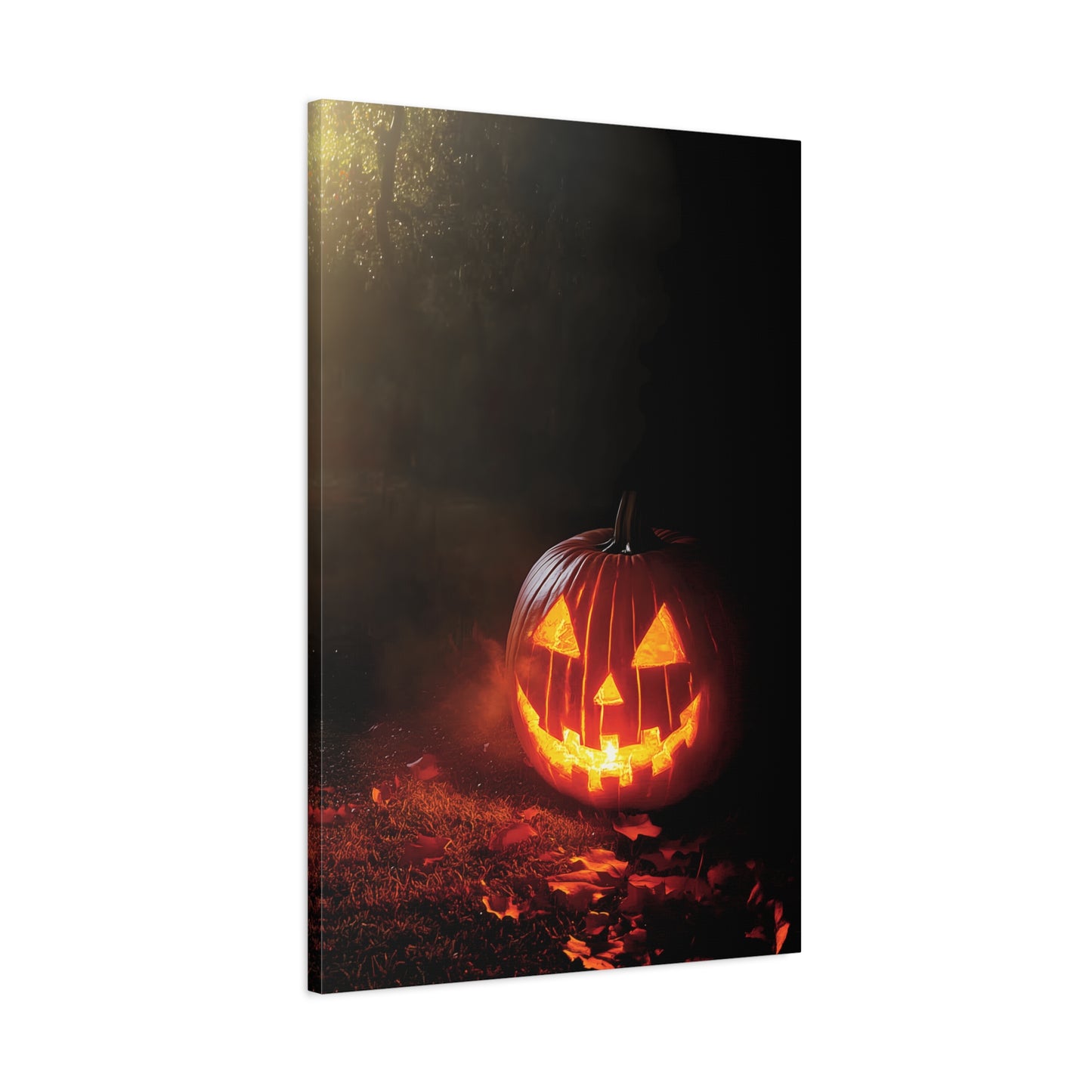 Halloween Pumpkin Canvas Art Print, Spooky Wall Decor, Fall Home Decoration, Halloween Party Decoration, Pumpkin Artwork