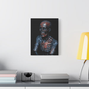 Stretched Canvas Art Print, Gothic Skeleton Wall Decor, Macabre Home Aesthetic, Halloween Wall Art, Dark Artwork for Spooky Vibes
