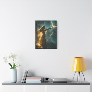 Celestial Archer Canvas Art Print, Dreamy Home Decor for Art Lovers, Gift for Her, Modern Wall Art, Bohemian Room Decor
