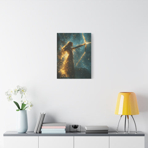 Celestial Archer Canvas Art Print, Dreamy Home Decor for Art Lovers, Gift for Her, Modern Wall Art, Bohemian Room Decor