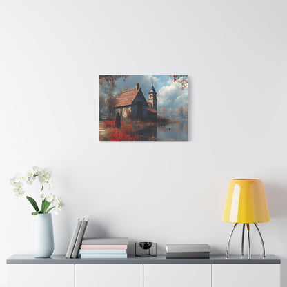 Rustic Art Canvas, Wall Decor, Home Decoration, Cozy Living Room, Nature Scene, Ideal for Holidays