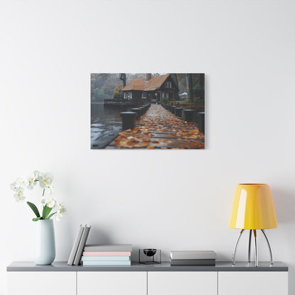 Autumn Landscape Canvas Print, Cozy Home Wall Art, Fall Decor, Nature Photography, Gift for Homeowners, Seasonal Decor