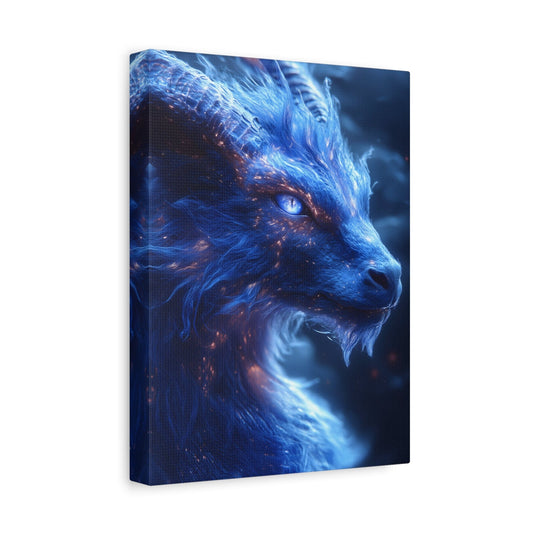 Mystical Creature Canvas Print, Dragon Wall Art, Fantasy Home Decor, Unique Gifting, Gothic Art Piece, Bedroom Aesthetic