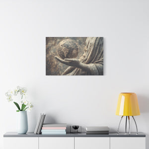 Earth in Hand - Matte Canvas Wall Art for Home Décor, Inspirational Artwork for Living Room