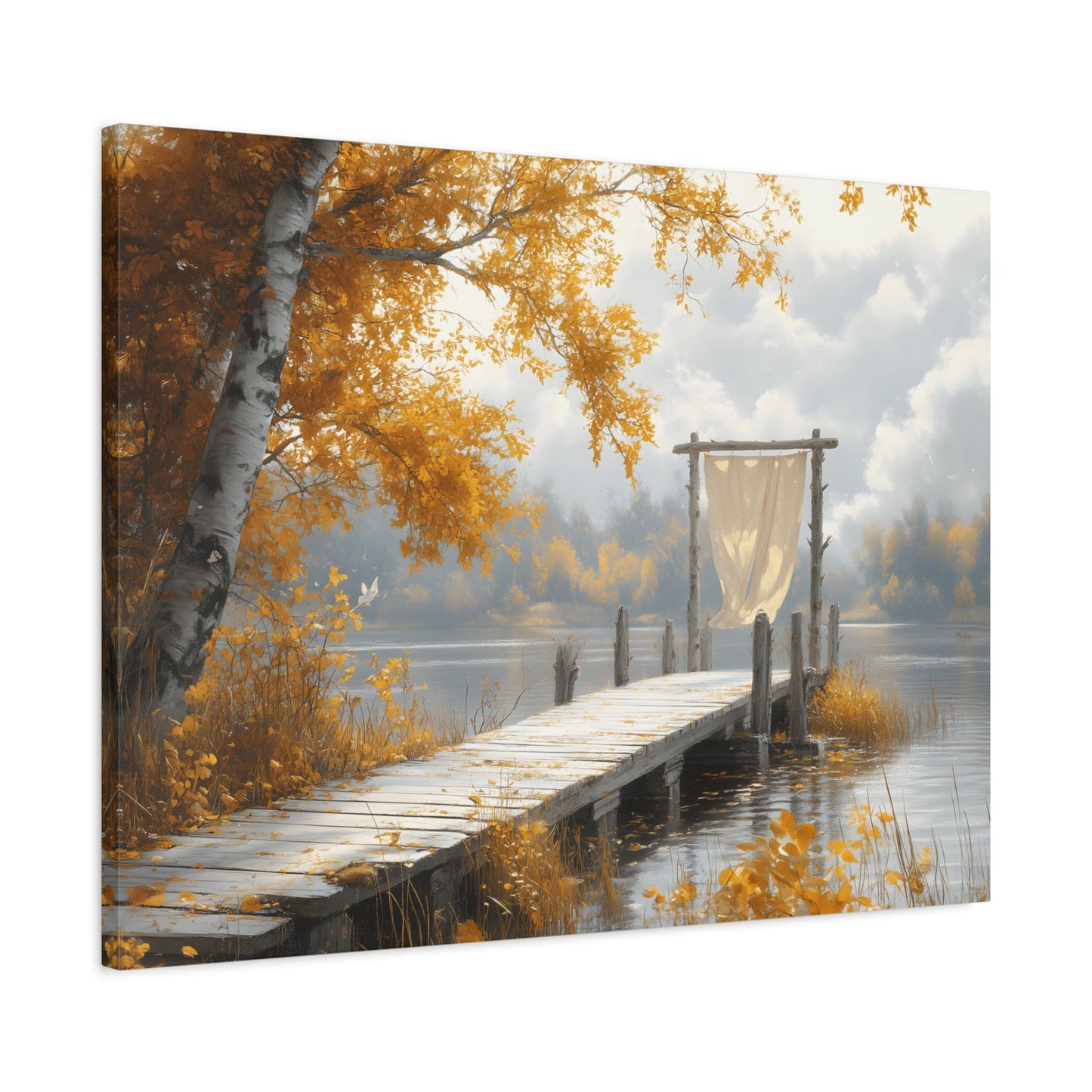 Autumn Serenity Wall Art, Cozy Home Decor, Nature Canvas, Fall Decor, Landscape Artwork, Gift for Nature Lovers