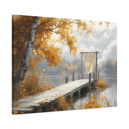 Autumn Serenity Wall Art, Cozy Home Decor, Nature Canvas, Fall Decor, Landscape Artwork, Gift for Nature Lovers