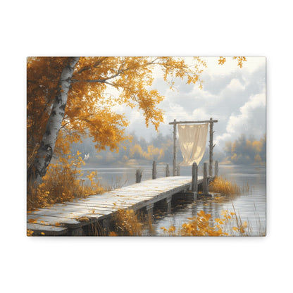 Autumn Serenity Wall Art, Cozy Home Decor, Nature Canvas, Fall Decor, Landscape Artwork, Gift for Nature Lovers