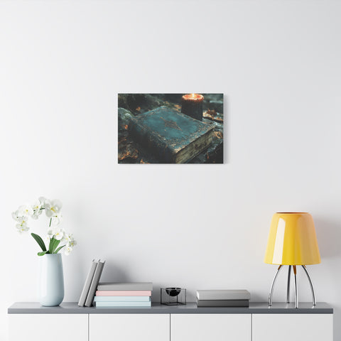 Mystical Canvas Art Print, Wall Decor for Wizardry Lovers, Fantasy Room Decoration, Gift for Bookworm, Gothic Home Accent