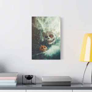 Spooky Halloween Wall Art, Framed Canvas Print, Haunted Decor, Gothic Artwork, Home Decor for Fall Celebrations
