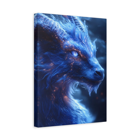 Mystical Creature Canvas Print, Dragon Wall Art, Fantasy Home Decor, Unique Gifting, Gothic Art Piece, Bedroom Aesthetic