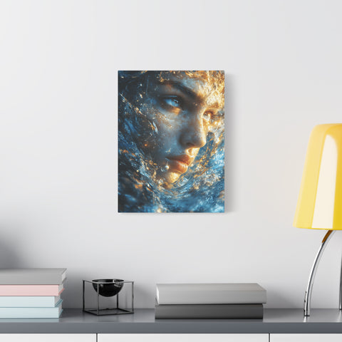 Artistic Canvas Print - Abstract Water Woman | Ocean-Themed Decor, Gallery Wall Art, Unique Home Decoration, Aquatic Aesthetic, Gift