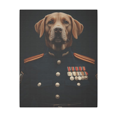 Labrador Retriever Military Wall Art - Patriotic Dog Décor for Army, Air Force, Navy, Marines