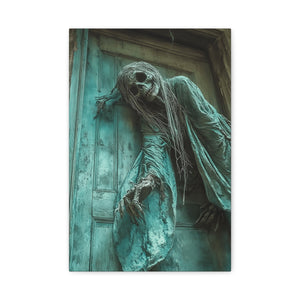 Eerie Ghost Wall Art Canvas, Perfect for Halloween Decor, Creepy Artwork for Home, Macabre Gift Idea, Spooky Room Accent