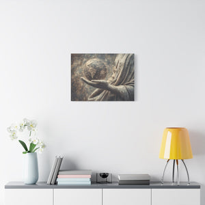 Earth in Hand - Matte Canvas Wall Art for Home Décor, Inspirational Artwork for Living Room
