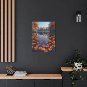 Autumn Reflections Canvas Print, Fall Decor, Nature Wall Art, Home Interior, Seasonal Artwork, Perfect Gift for All Occasions