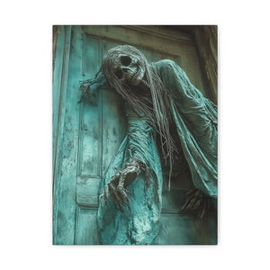 Eerie Ghost Wall Art Canvas, Perfect for Halloween Decor, Creepy Artwork for Home, Macabre Gift Idea, Spooky Room Accent