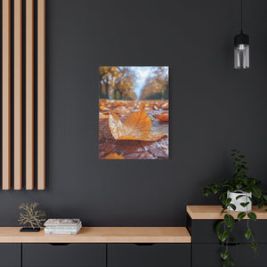 Autumn Leaf Canvas Wall Art, Nature Decor, Fall Home Decor, Seasonal Artwork, Gallery Wall, Eco-Friendly Art