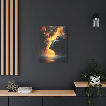 Canvas Wall Art, Modern Portrait, Abstract Design, Home Decor, Unique Gift, Inspirational Art, Boho Decor, Dreamy Atmosphere