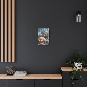 Halloween Canvas Art Print, Creepy Wall Decor, Spooky Home Decor, Haunted House Decoration, Fall Artwork, Pumpkin Scare