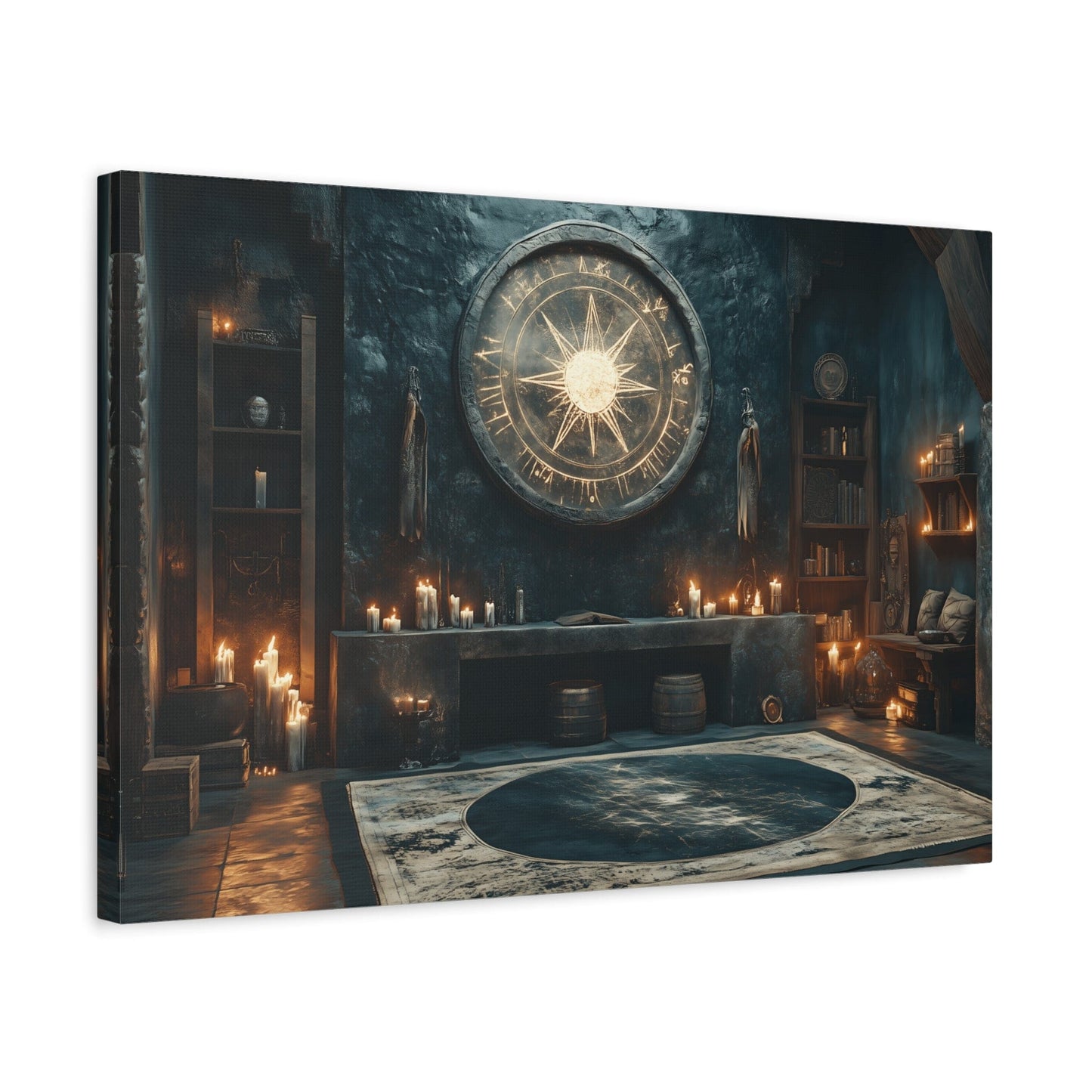 Mystical Matte Canvas Wall Art, Gothic Home Decor, Spiritual Room Decoration, Witchy Aesthetic, Bohemian Wall Hanging