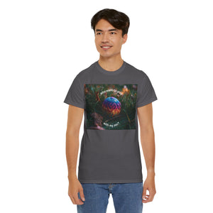 Playful Unisex Heavy Cotton Tee featuring humorous hacky sack graphic, perfect for casual wear.