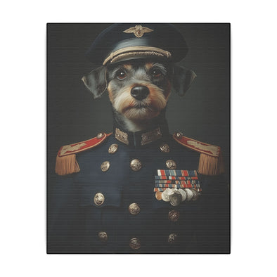 Miniature Schnauzer Military Wall Art - Patriotic Dog Décor for Army, Air Force, Navy, Marines