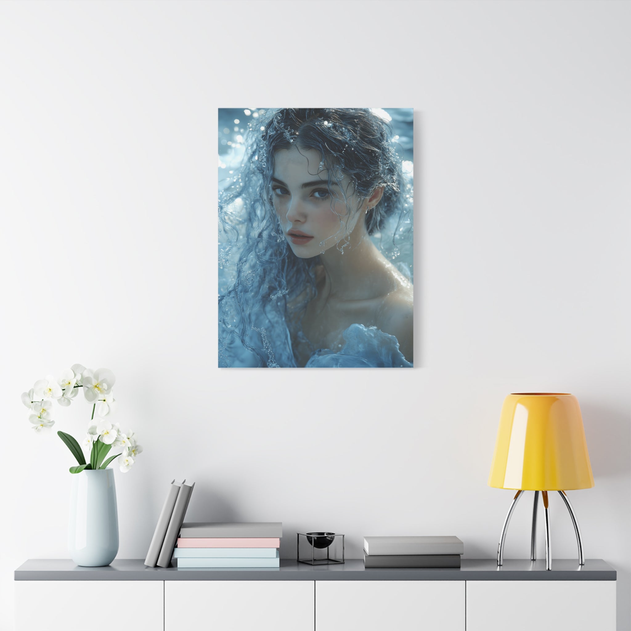 Serene Ocean Canvas Wall Art, Nature Decor, Home Aesthetics, Modern Artwork, Gift for Ocean Lovers, Deep Blue Wall Decor