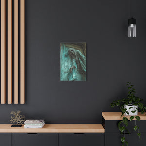 Eerie Ghost Wall Art Canvas, Perfect for Halloween Decor, Creepy Artwork for Home, Macabre Gift Idea, Spooky Room Accent