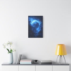Stellar Canvas Art Print, Galaxy Wall Décor, Celestial Home Decoration, Starry Night Artwork, Cosmic Blue Decor