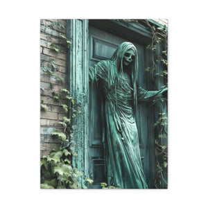Creepy Gothic Canvas Art, Spooky Decor for Halloween, Wall Art, Unique Gift for Goth Lovers, Eerie Home Decoration