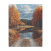 Autumn Décor, Canvas Art, AI Autumn Landscape, Nature Artwork Gift, Modern Wall Hanging, Unique Wall Art`