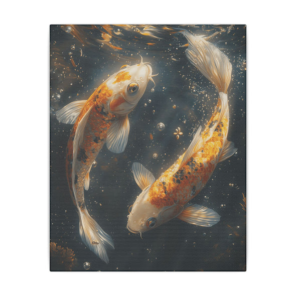 Canvas Art, Pisces Astrological Sign, Stretched Canvas Print, AI Art, Matte Finish, Home Décor Wall Art