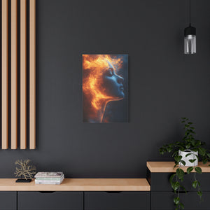 Stretched Canvas Art Print, Abstract Portrait Wall Décor, Bohemian Home Décor, Unique Gift
